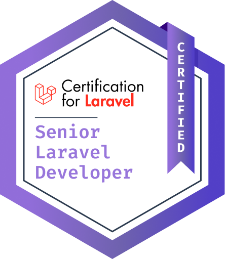 Senior Laravel developer certificate